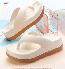 Damen Pumps Flip Flops Keilabsatz Plateau Slingback Hausschuhe Sandalen Sommer