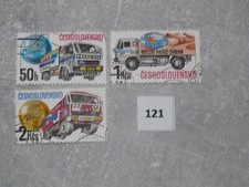 Oldtimer,Automobile,Race Truck, Paris - Dakar, auf,Briefmarken,CSSR (121)