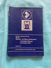 Stationär-Einbau-Dieselmotoren Bedienungsanweisung VD8/8.45-1 SW SVW 1972 DDR