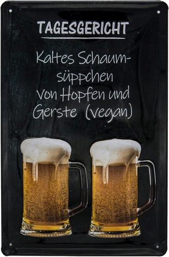 Bier schild tagesgericht - bier,