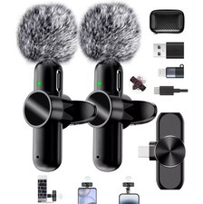 Bluetooth Wireless Lavalier Mikrofon Mini Ansteckmikrofon Handy-Live-Stream NEU