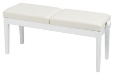 B-WARE Klavierbank Klavierstuhl Pianobank Sitz Bank Klavierhocker Weiß Hochglanz