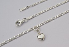 Damen Armkette Armband mit Herz Echt Silber 925 Schmuck variabel tragbar 19 cm