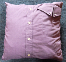 Kissen Sofakissen  aus Hemd genäht  lila ca 33cm x 33cm x 14cm Handarbeit