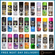 SPRÜHLACKE MATT GLANZ SEIDENMATT GRUNDIERUNG GLITZER LACK FÜR METALL KUNSTSTOFF HOLZ AUTO