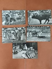 5 Ansichtskarten Spanien Stierkampf von 1954