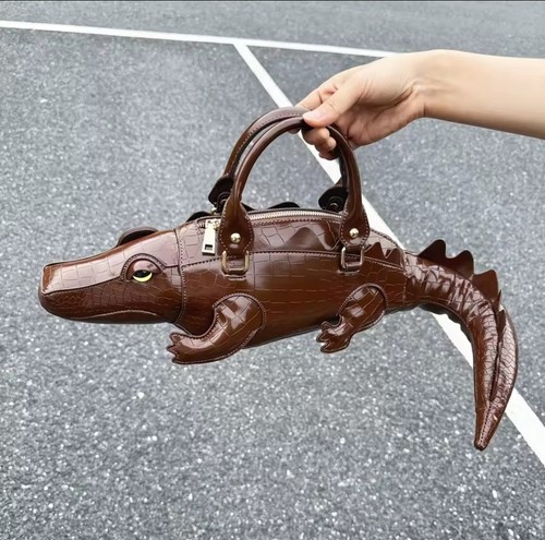 Schultertasche braun krokodil - schultertasche,