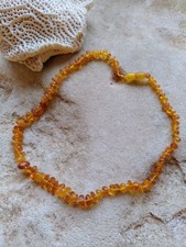 Bernsteinkette hellgelb mit