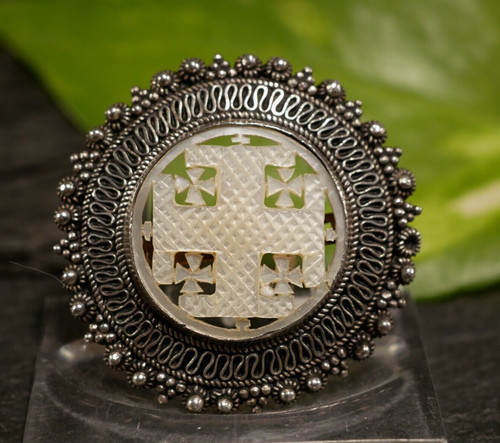 Sterling silber brosche - silber,