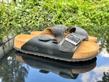Birkenstock Arizona Birkis 41 Sandalen Grau Herringbone Gray neu bequem stylisch