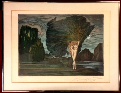 Farbradierung baum der - „baum,