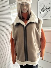 Weste Teddy  Wildlederimitat