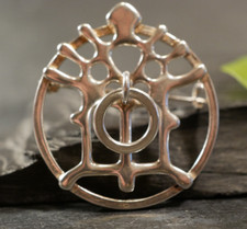 Schöner 925 Sterling Silber Brosche Frank Juhls Kautokeino Norwegen