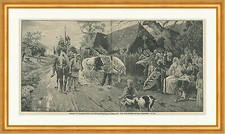 Hermann d. Cherusker fordert z. Befreiungskampf gegen Römer auf Holzstich C 2976