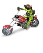 formano Dekofigur Frosch als Biker rot 22 cm Kunststein Easy Rider Chopper