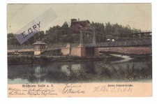 AK Halle (Saale): Cröllwitz kleine Peißnitz-Brücke 1904 - selten