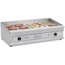 Elektro Grillplatte Griddleplatte Griddle Bräter Grill 100cm geriffelt 2 x 3200W