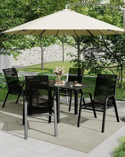 4er set metall - metall, gartenstuhl