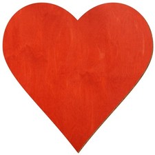 Holz Herz Scharlachrot beidseitig lackiert Deko Basteln 3-50cm