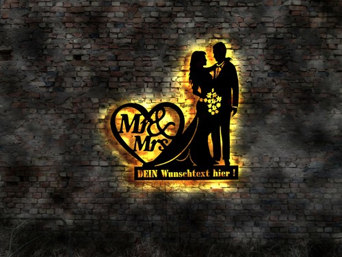 Schild hochzeit wedding mrs - schild,