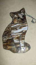 sehr schönes Glasfensterbild,Tiffany, Bleiverglasung "KATZE",  gebraucht