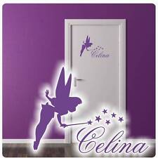 Elfe Fee Name Türaufkleber Wandtattoo Kinderzimmer Mädchen Prinzessin T009 