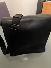 Neue Stylische Joop Messenger Tasche Oregon  schwarzes Leder Gunmetal NP299€