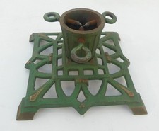 Christbaumständer Weihnachtsbaumständer Eisen Gusseisen grün 20/30er Jahre klein