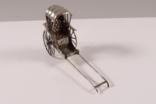 Silberfigur Silber Rikscha