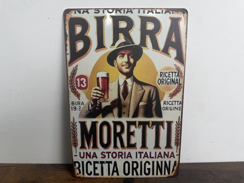 Birra moretti blechschild - birra,