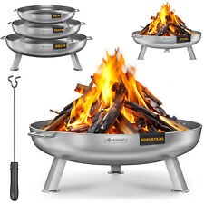 KESSER® Feuerschale Feuerstelle Edel Stahl Feuerkorb Lagerfeuer mit Feuer Haken