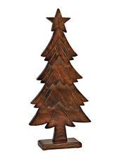 Tanne Baum Holz dunkelbraun 42 cm (37199w) Tannenbaum Weihnachtsdeko