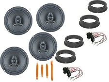Ground Zero Set für VW Golf 6 BJ 08-13 Lautsprecher Tür Vorne Hinten 480 W Bügel