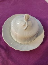 Hutschenreuther Porzellan Butterdose Serie Form Dresden weiss  Butterglocke