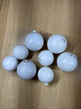 8 Plastikkugeln mit Hals - jeweils 4 Stück mit ca. 5 cm & 4 Stück mit ca. 6 cm