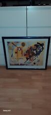 Kandinsky Bild mit Rahmen. Kunstdruck. Rahmen Blau Farbe. 76×61 cm