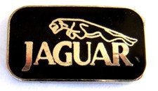 AUTO Pin / Pins - JAGUAR LOGO schwarz/silber , von Ende der 80er