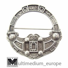 Silber Brosche Keltisch Birmingham celtic viking clasp fibula silver brooch rare