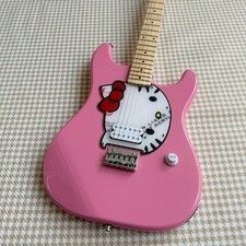 Rosa Katze E-Gitarre, schöne