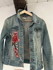 Jeansjacke Braut Blumen S Hochzeit 