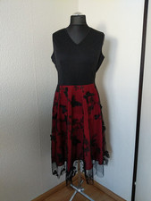 Damen Kleid rot schwarz
