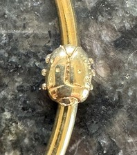 ? Trollbeads Marienkäfer – 18 K Gold – Retired – Seltenes Sammlerstück