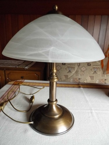 Tischlampe messing mit großem - mit,
