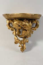 P54O45- Holz Wandkonsole geschnitzt und vergoldet 19.Jh