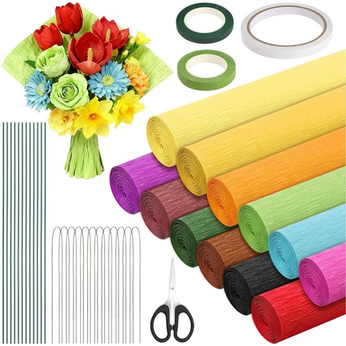 Krepppapier bastelset - krepppapier, 12