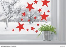 14 Sterne Fensterbild Weihnachten Aufkleber Auto Sticker viele Farben