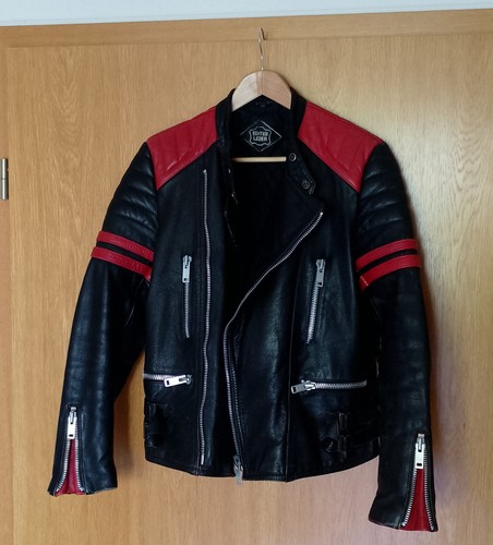 Retro motorrad lederjacke - lederjacke, in