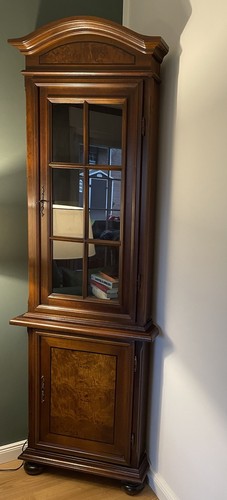 Eckvitrine vitrine massivholz - vitrine,