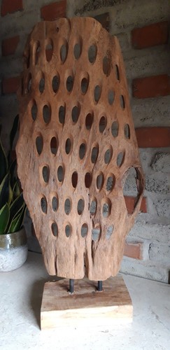 Teak wurzelholz skulptur - teak,