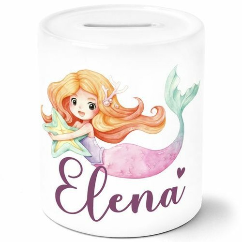 Kids money box - kids, mermaid
